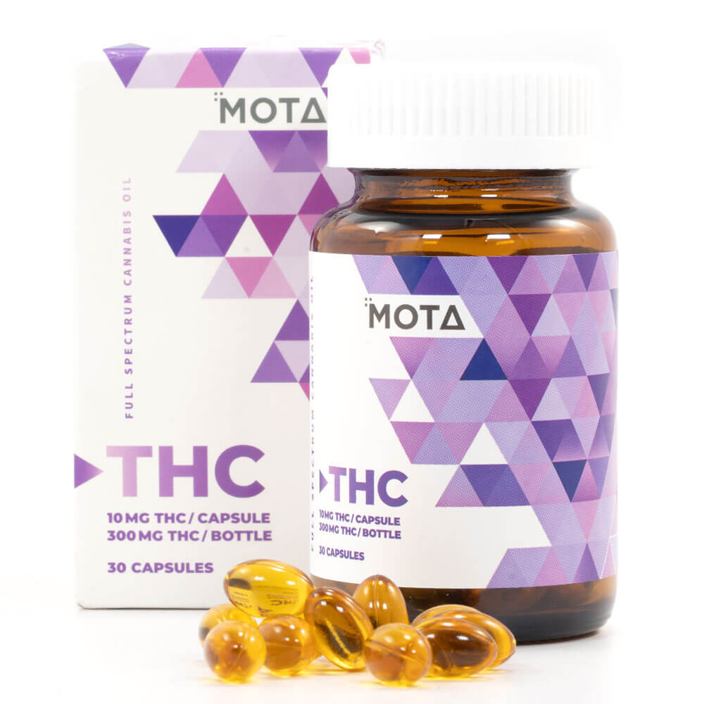 Mota Marijuana THC Capsules Bottle – 10mg
